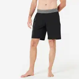 Decathlon Lichte short voor dynamische yoga heren zwart aanbieding