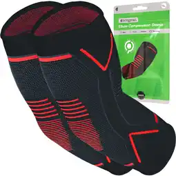 Decathlon Compressie- en ondersteuningselleboogbrace (paar), armmouw aanbieding