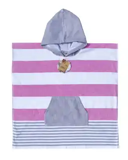 Decathlon GESTREEPTE SURFPONCHO VOOR KINDEREN aanbieding