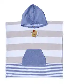 Decathlon GESTREEPTE SURFPONCHO VOOR KINDEREN aanbieding