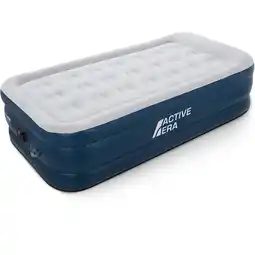 Decathlon Premium Eenpersoons Luchtbed – Grijs/Marineblauw aanbieding