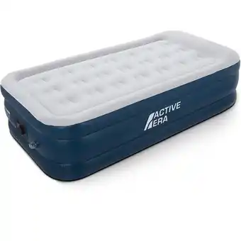 Decathlon Premium Eenpersoons Luchtbed – Grijs/Marineblauw aanbieding