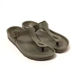 Decathlon Unisex strand sandalen Brasileras Militair Groen met rubberen zool aanbieding