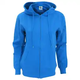 Decathlon Dames Sweatshirt met volledige ritssluiting en kap (Koninklijk) aanbieding
