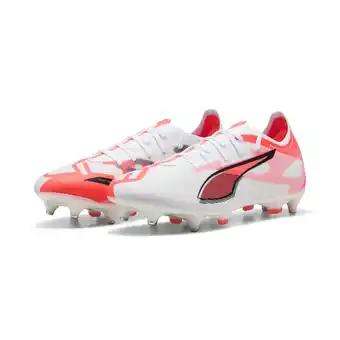 Decathlon ULTRA 5 MATCH MxSG voetbalschoenen PUMA White Black Glowing Red aanbieding