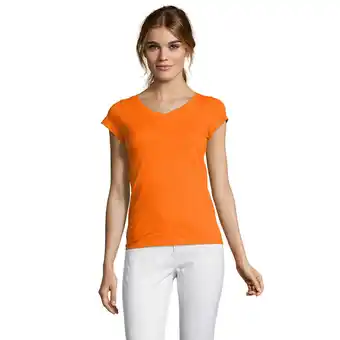 Decathlon Dames Maan V Hals Tshirt (Oranje) aanbieding