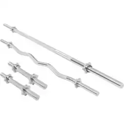 Decathlon Set Barbells - Halters - Dumbellstangen - Schroefsluiting 30 mm aanbieding