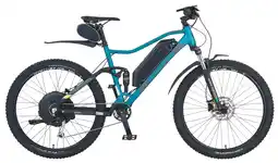 Decathlon E-MTB Graveler 27,5 inch, full suspension, 9 versnellingen, 499Wh, mat petrol aanbieding