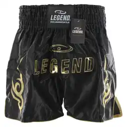 Decathlon Kickboks- Boks Broekje Lang Model Kids/Volwassenen Goud Satijn aanbieding