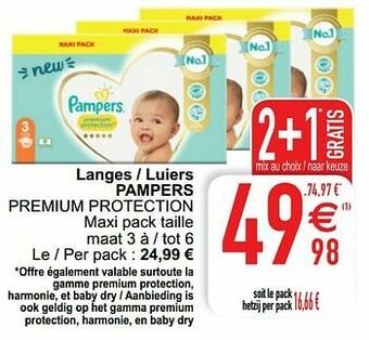Cora Langes - luiers pampers premium protection aanbieding