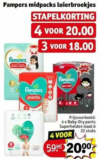 Pampers midpacks luierbroekjes baby-dry pants superhelden maat 6
