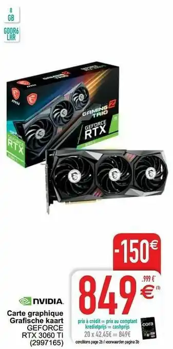 Nvidia carte graphique grafische kaart geforce rtx 3060 ti
