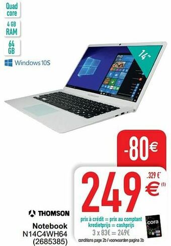 Cora Thomson notebook n14c4wh64 aanbieding