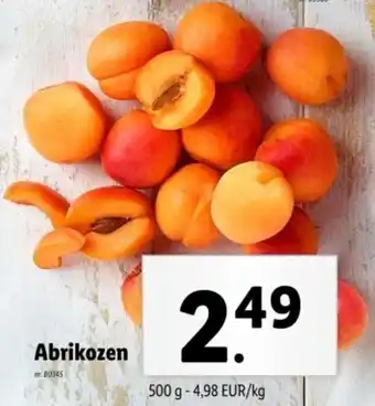 Lidl Abrikozen aanbieding