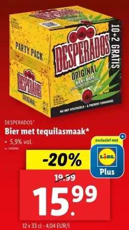 Lidl Desperados Bier met TequilasmaBier met tequilasmaak* aanbieding