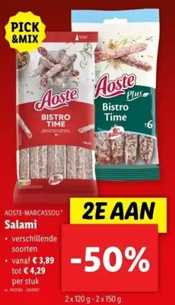 Lidl Aoste Marcassou Salami aanbieding