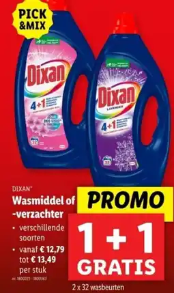 Lidl Dixan Wasmiddel of Verzachter aanbieding