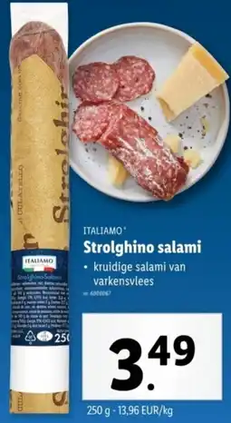Lidl Italiamo Strolghino salami aanbieding