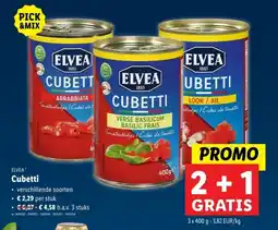 Lidl Elvea Cubetti aanbieding