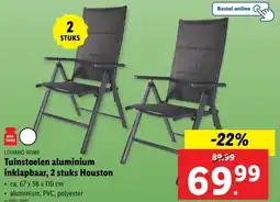 Lidl Livarno Home Tuinstoelen Aluminium Inklapbaar aanbieding