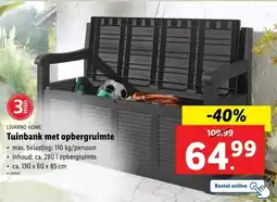 Lidl Livarno Home Tuinbank met Opbergruimte aanbieding
