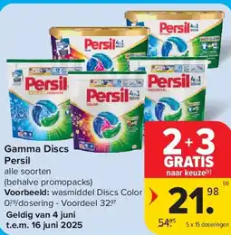 Carrefour Gamma Discs Persil aanbieding