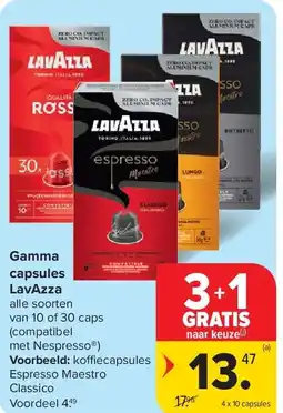 Carrefour Gamma capsules LavAzza aanbieding