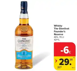 Carrefour Whisky The Glenlivet Founder’s Reserve aanbieding