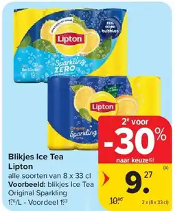 Carrefour Blikjes Ice Tea Lipton aanbieding