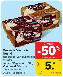 Carrefour Desserts Viennois Nestlé aanbieding