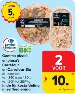 Carrefour Gamma pizza’s en pinsa’s Carrefour en Carrefour Bio aanbieding