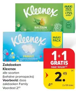 Carrefour Zakdoeken Kleenex aanbieding