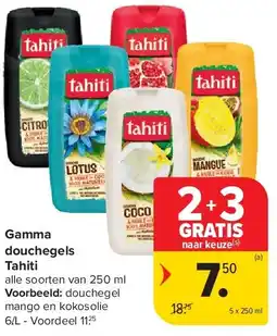 Carrefour Gamma douchegels Tahiti aanbieding