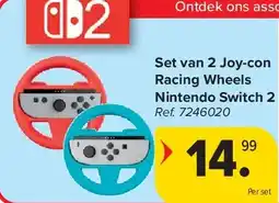 Carrefour Set van 2 Joy-con Racing Wheels Nintendo Switch 2 aanbieding