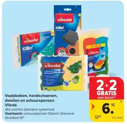 Carrefour Vaatdoeken, handschoenen, dweilen en schuursponzen Vileda aanbieding