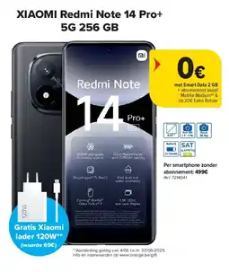 Carrefour XIAOMI Redmi Note 14 Pro+ 5G 256 GB aanbieding