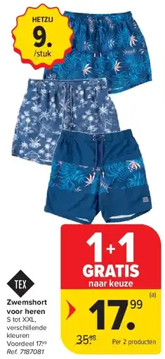 Carrefour Zwemshort voor heren aanbieding