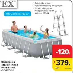 Carrefour Rechthoekig opzetzwembad Prism Frame aanbieding