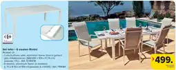 Carrefour Set tafel + 6 stoelen Rimini aanbieding