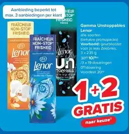 Carrefour Gamma Unstoppables Lenor aanbieding
