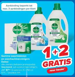 Carrefour Gamma wasmiddelen en wasmachinereinigers Dettol aanbieding