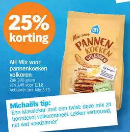 Albert Heijn AH Mix voor pannenkoeken volkoren aanbieding