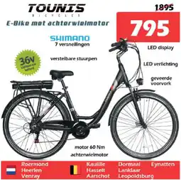 iTEK Tounis bicycles e-bike met achterwielmotor aanbieding