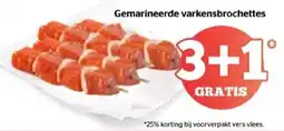 Spar Gemarineerde varkensbrochettes aanbieding