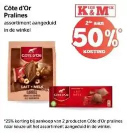 Spar Côte d'Or Pralines aanbieding