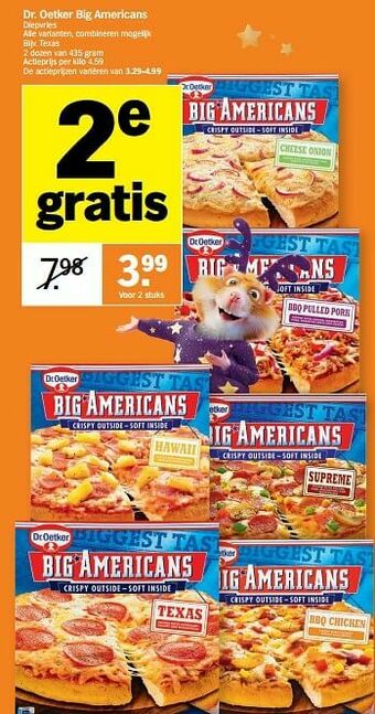 Albert Heijn Dr. oetker big americans texas aanbieding