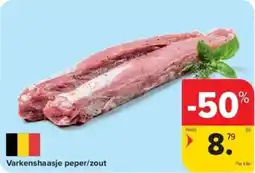 Carrefour Varkenshaasje peper / zout aanbieding