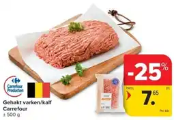 Carrefour Gehakt varken / kalf Carrefour aanbieding