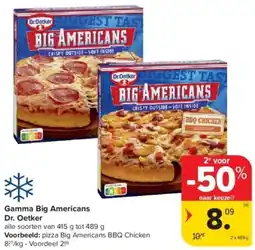 Carrefour Gamma Big Americans Dr. Oetker aanbieding