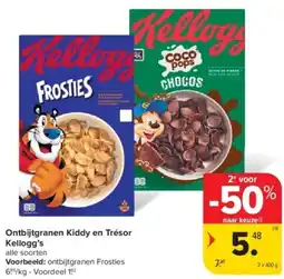 Carrefour Ontbijtgranen Kiddy en Trésor Kellogg's aanbieding